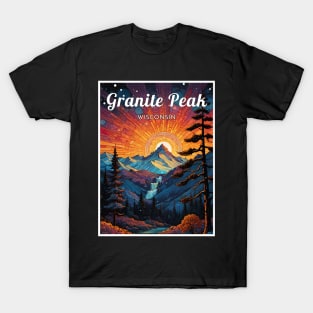 Granite Peak Wisconsin usa ski T-Shirt